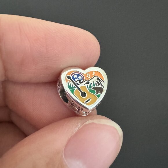 Pandora Tennessee Country Flag Dangle Charm S 925 Jewelry - Picture 7 of 7